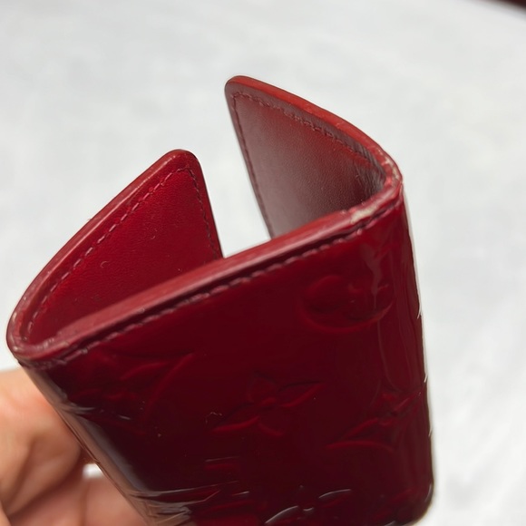 Auth. LV Louis Vuitton Vernis Red Monogram Multicles 4 Key Ring Wallet Vintage - Picture 17 of 17